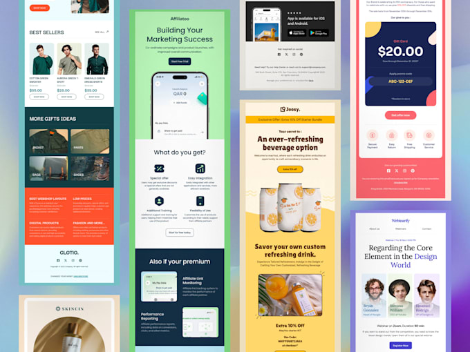 Editorial e-commerce website design concept for Lumière Mode
